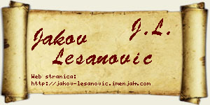 Jakov Lešanović vizit kartica